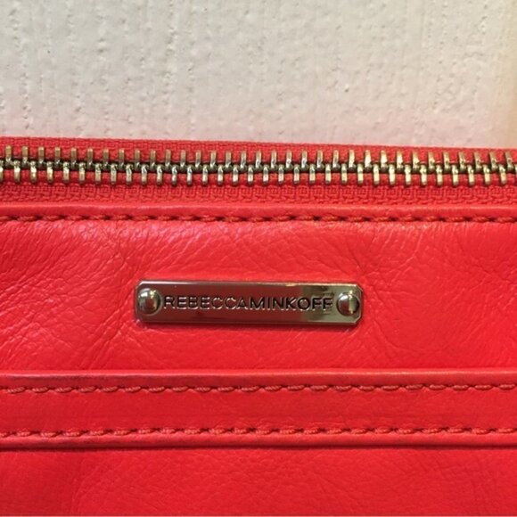 Rebecca Minkoff Red Leather Chain-link Crossbody Bag - Picture 5 of 9